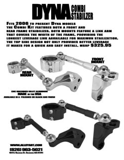 画像3: Dyna Combi Stabilizer kits 06以降用　ブラック/ポリッシュ