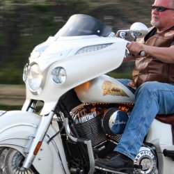 画像2: クロックワークスフレア シールド インディアン Chieftain/Chief Roadmaster用 10インチ ダークスモーク