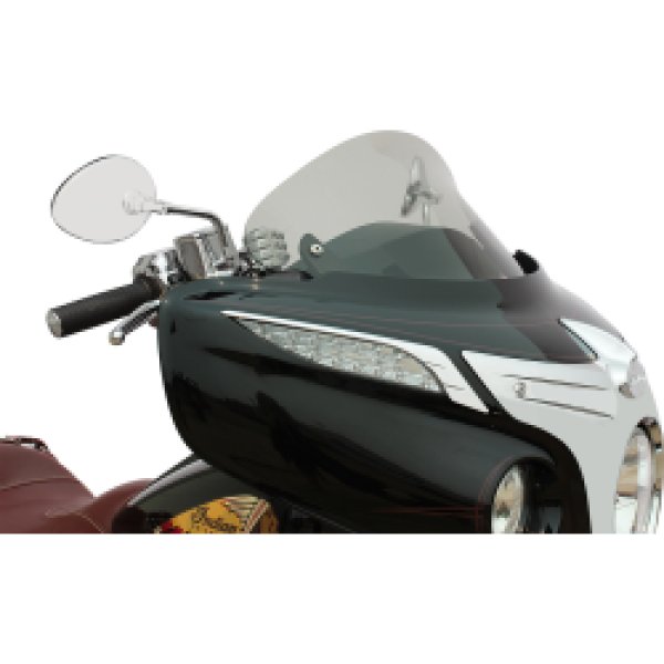 画像1: クロックワークスフレア シールド インディアン Chieftain/Chief Roadmaster用 10インチ ライトスモーク (1)