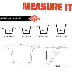 画像6: モンキーバー 2015年以降のFLTRシリーズ用10/12/14/16インチ ブラック 配線加工済み