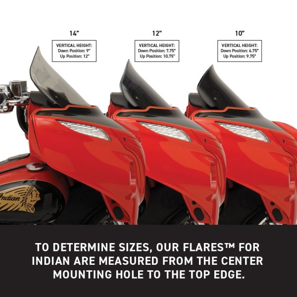 画像2: クロックワークスフレア シールド インディアン Chieftain/Chief Roadmaster用  14インチ ライトスモーク (2)