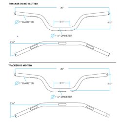 画像4: Biltwell 1-1/8インチ トラッカーハンドル O/S ミッド