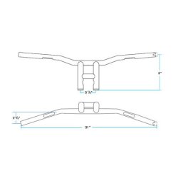 画像3: Biltwell 1-1/8インチ Tyson XL プルバック Tバー ブラック
