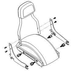 画像3: COBRA FXLR/S用デタッチャブル ラウンドシーシーバー 14インチ クローム/ブラック