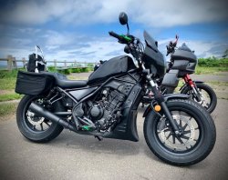 画像2: VANCE&HINES レブル250/500 UPSWEEP スリップオン マットブラック 