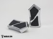 画像1: 900シリーズフットペグ クローム/ブラック (1)