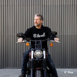 画像8: BILTWELL MURDOCK OS 1-1/8インチハンドル用 8インチプルバックライザー
