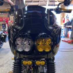 画像2: FXFB/FXFBS用 Baja Designs LP4コンプリートキット （メンフィスロードウォリアーカウル装着車専用）