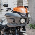 特価:クロックワークス フレアシールド 6インチ ローライダーST用 オレンジ/グリーン／ソフテイルブロンズ