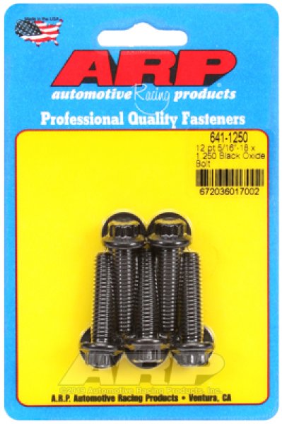 画像1: ARP Black Oxide ボルト 5/16˝-18 1.250˝ 5本セット　 (1)