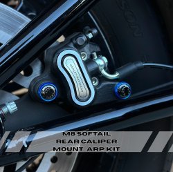 画像1: M8ソフテイル リアキャリパーマウントARPボルトキット