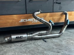 画像1: Somsong Custom SC PROJECT フルチタン 2-1 マフラー
