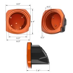 画像3: 8インチスピーカーポッド　ロワフェアリング用
