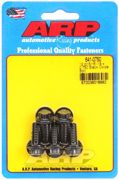 画像1: ARP Black Oxide ボルト 5/16˝-18 0.750˝ 5個セット　 (1)