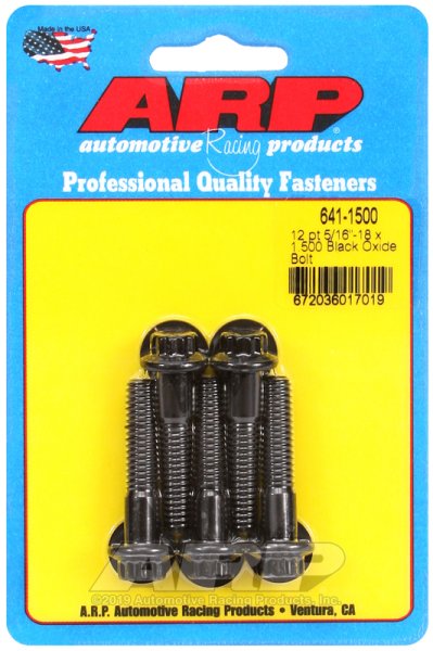 画像1: ARP Black Oxide ボルト 5/16˝-18 1.500˝ 5本セット　 (1)