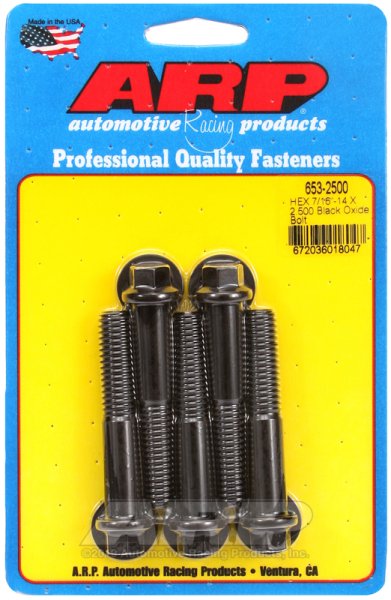 画像1: ARP Black Oxide  7/16˝-14 2.500˝ 5本セット(ヘクスヘッド） (1)