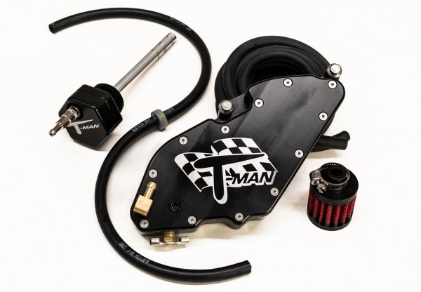 画像1: T-MAN ツーリングモデル用オイルキャッチタンク & ベントディップスティクセット (1)
