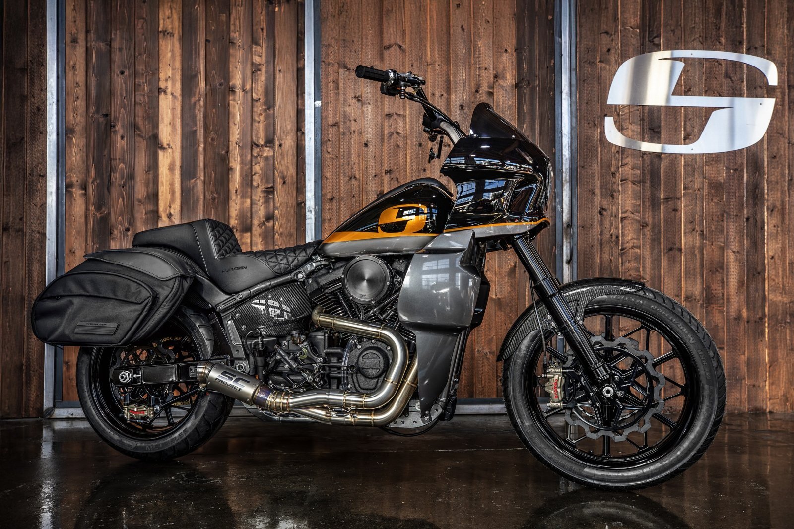 SADDLEMEN MINI FXRTカウル M8ソフテイル用