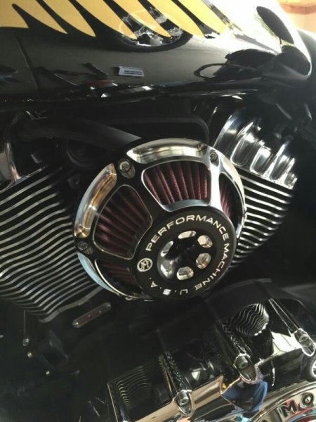 画像2: PM MAXHP エアークリーナーキット 2014年以降のチーフシリーズ コントラストカット (2)