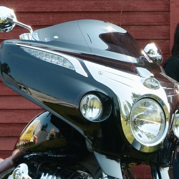 画像3: クロックワークスフレア シールド インディアン Chieftain/Chief Roadmaster用 10インチ ダークスモーク (3)