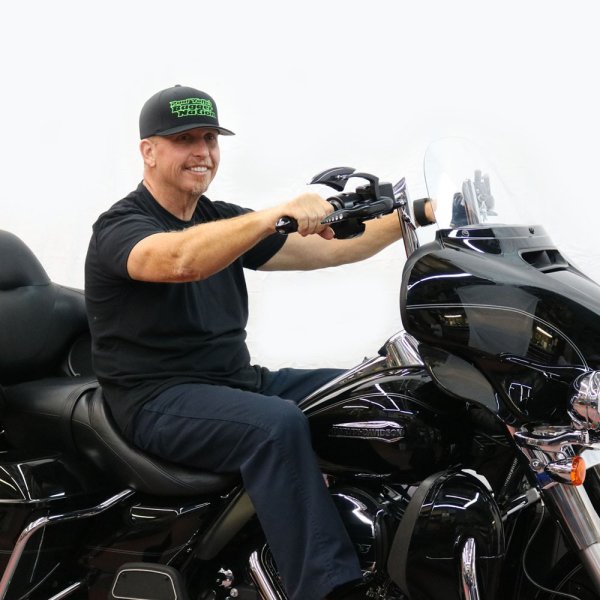 画像2: モンキーバガーバー 14インチ クローム/ブラック用  97年以降のバットウイングツーリングモデル用 (2)