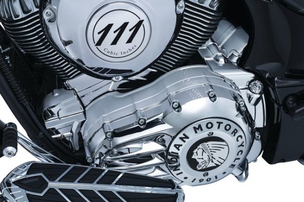 画像2: トランスミッションカバー インディアン用 クローム (2)