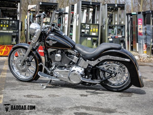 画像5: BADDAD クラシックストレッチフェンダー 200mmタイヤソフテイル用 (5)