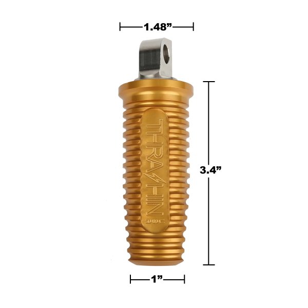 画像3: Thrashin Canyon フットペグ ゴールド M8ソフテイル用 (3)