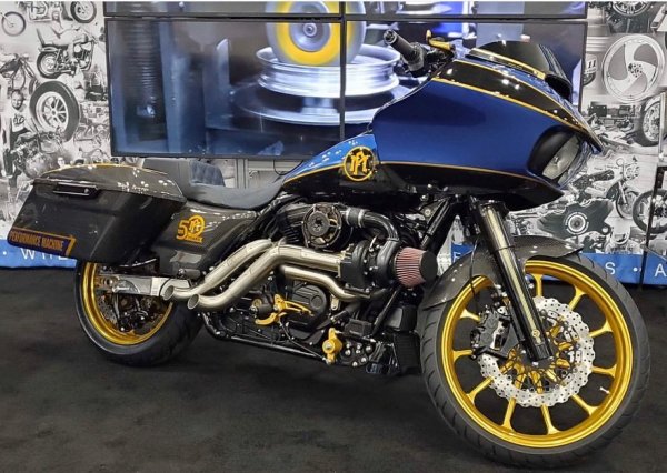 画像5: Performance Machine M8ツーリングモデル用 ミッドコントロールキット ブラック/ゴールド (5)