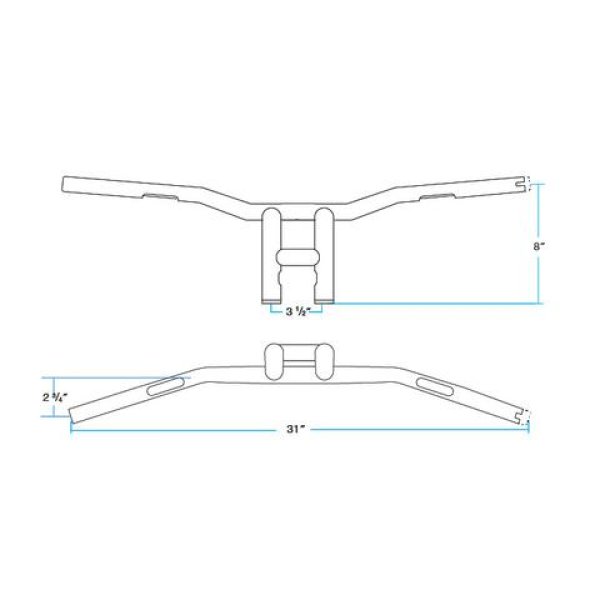 画像9: Biltwell 1-1/8インチ Tyson XL プルバック Tバー クローム (9)