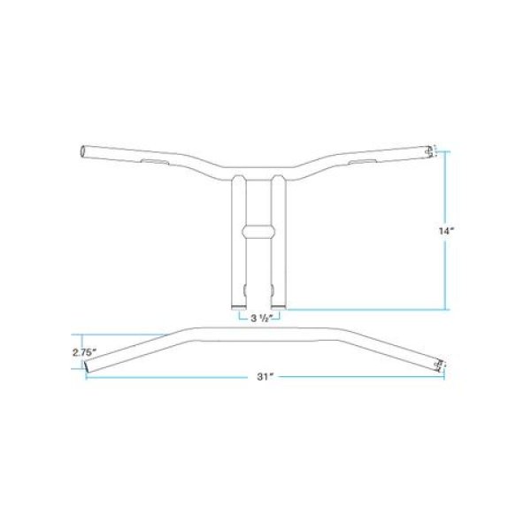 画像7: Biltwell 1-1/8インチ Tyson XL  Tバー ブラック (7)