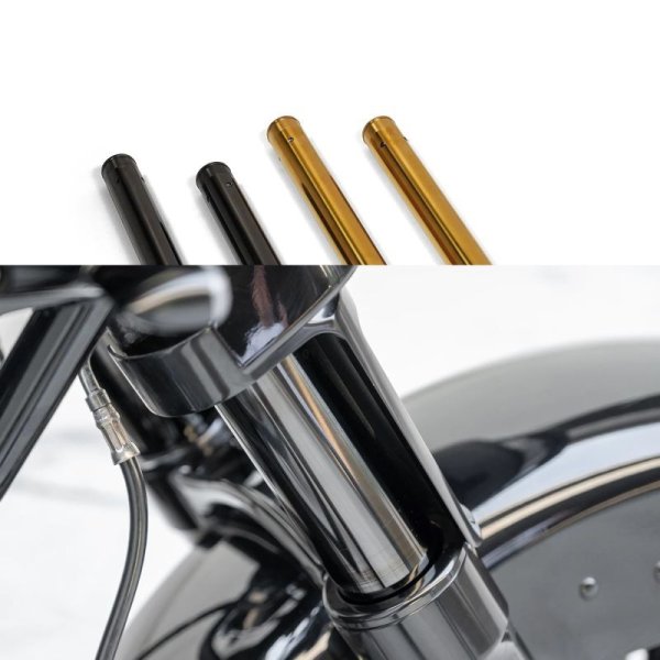 画像3: NESS 49mmブラックフォークチューブ M8ツーリングモデル用 (3)