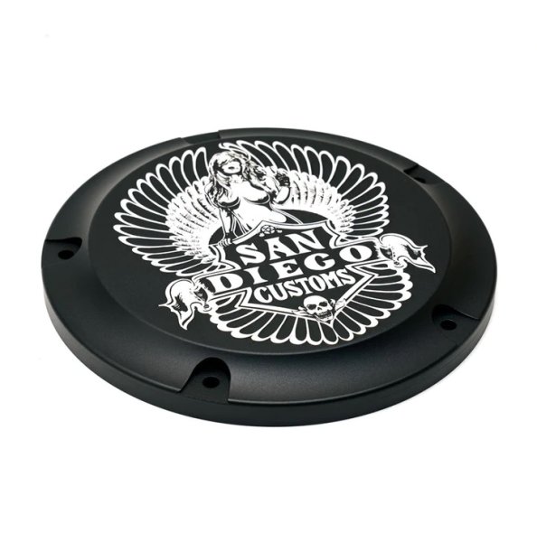 画像2: SAN DIEGO CUSTOMS  EASY ダービーカバー M8ソフテイル用 ステルスブラック (2)