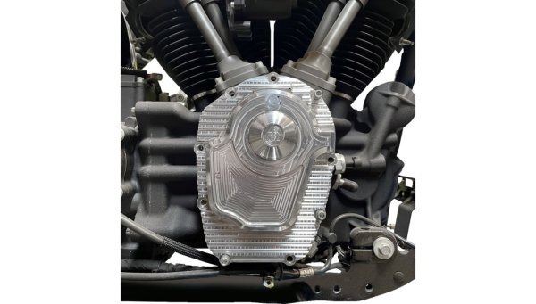 画像4: ALLOY ART COMP カムカバー M8エンジン用 シルバー/ブラック (4)