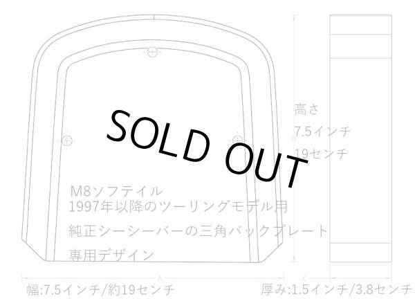 画像4: SDCグリッパーシートマッチデザイン HD純正トライアングルバックプレート向けパッド レッドステッチ (4)