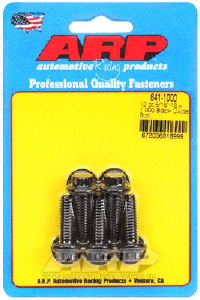 画像1: ARP Black Oxide ボルト 5/16˝-18 1.000˝ 5本セット　 (1)