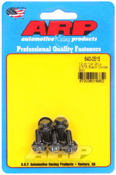 画像1: ARP Black Oxide ボルト 1/4˝-20 0.515˝ 5本セット　 (1)