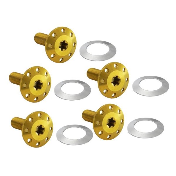 画像2: Ness チタンブレーキローターボルト 2014年以降のHD純正Enforcer/Impellerホイール用 ゴールド (2)