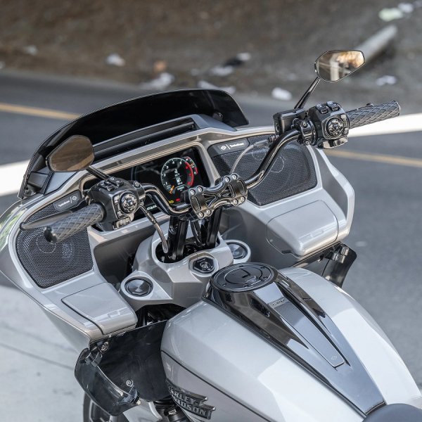 画像2: NESS MXスタイル ハンドルバー ステンレススチール ブラック (2)