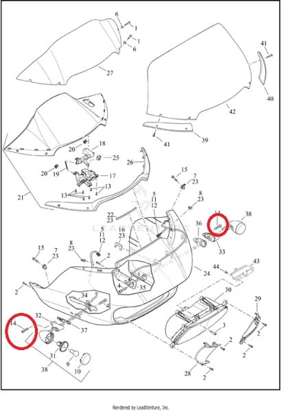 画像2: ロードグライド用フロントウインカーボルト (2)