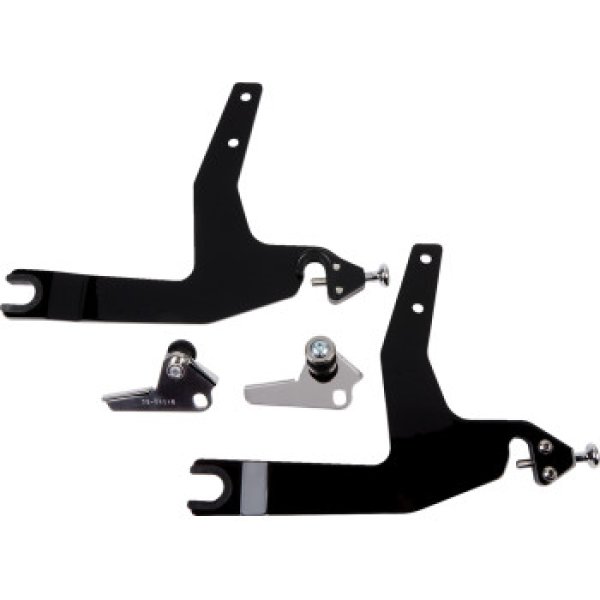 画像2: COBRA 200mm ソフテイル用デタッチャブル シーシーバー 11インチ クローム/ブラック (2)