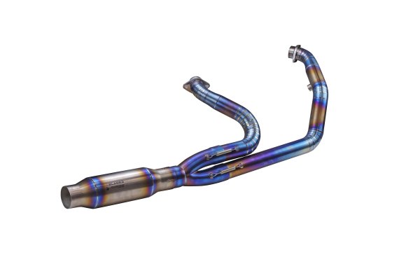 画像2: チタニウム 2-1 マフラー M8 ソフテイル用 (2)