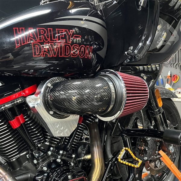 画像1: カーボンマッシブエアークリーナーM8用 (1)