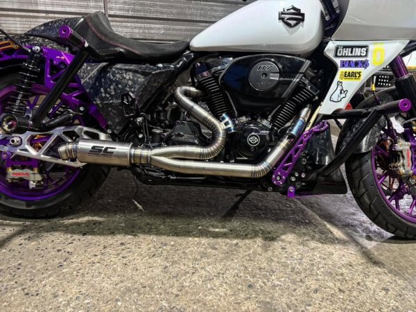 画像3: Somsong Custom SC PROJECT フルチタン 2-1 マフラー (3)