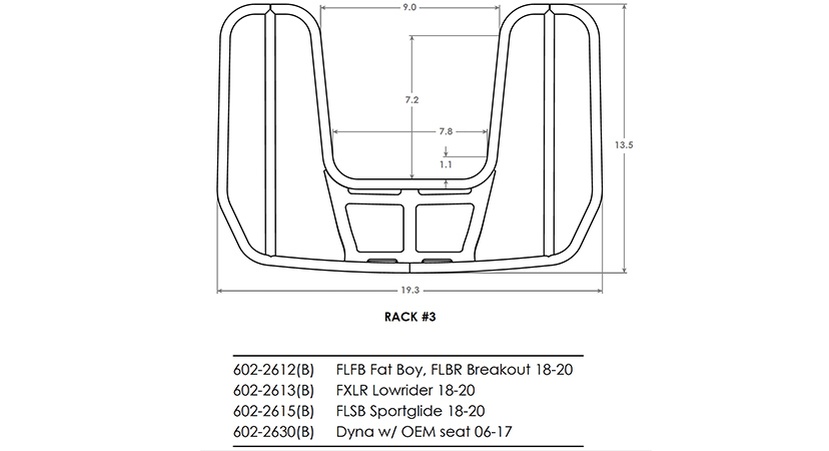 業界No.1 BIG ASS ラップアラウンド デタッチャブル ラゲッジラック クローム FLSB 602-2615